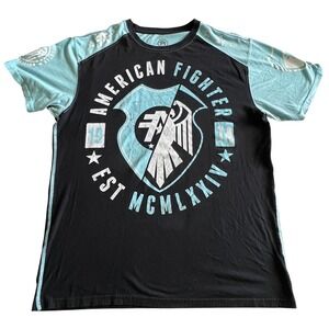 American Fighter Graphic T-Shirt XL Premium Athletics Y2K Grunge Sports Hipster‎